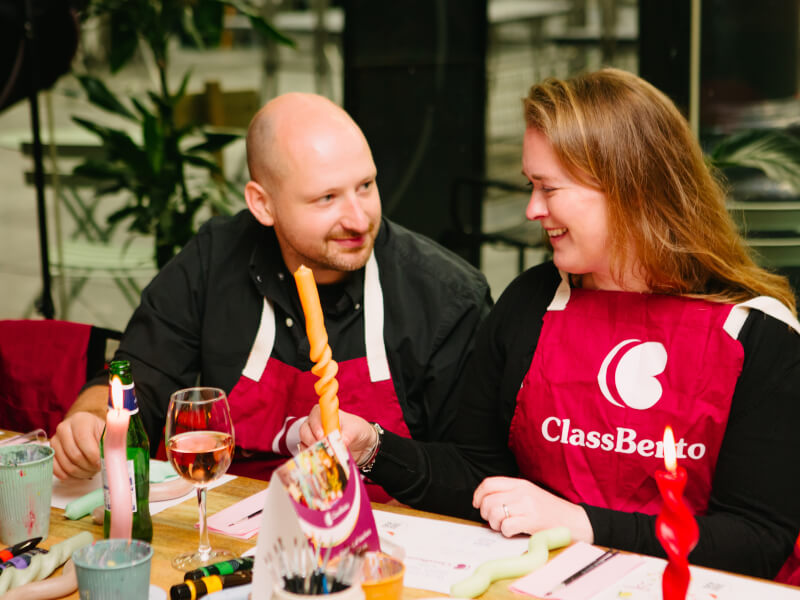 Couple enjoying an experience gift